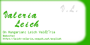 valeria leich business card